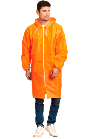 Флуоресцентно оранжевый плащ-дождевик «Турист»