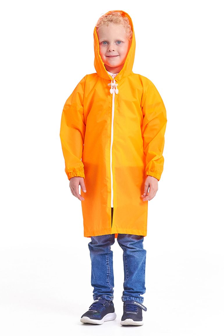 Флуоресцентно оранжевый плащ-дождевик «Ивент детский»