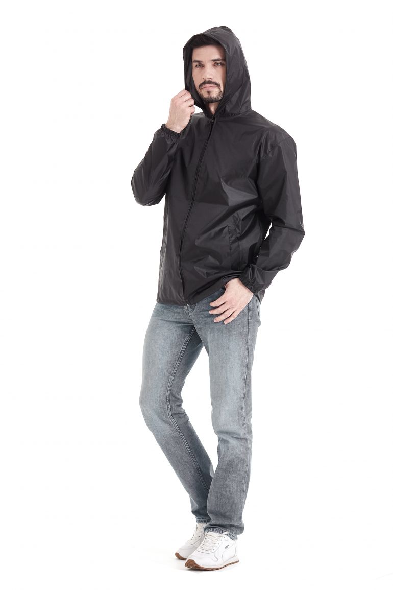 Чёрный куртка-ветровка «Юнит»