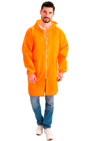 Флуоресцентно оранжевый плащ-дождевик «Ивент Блик»
