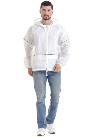 Белый куртка-ветровка «Лидер Блик»