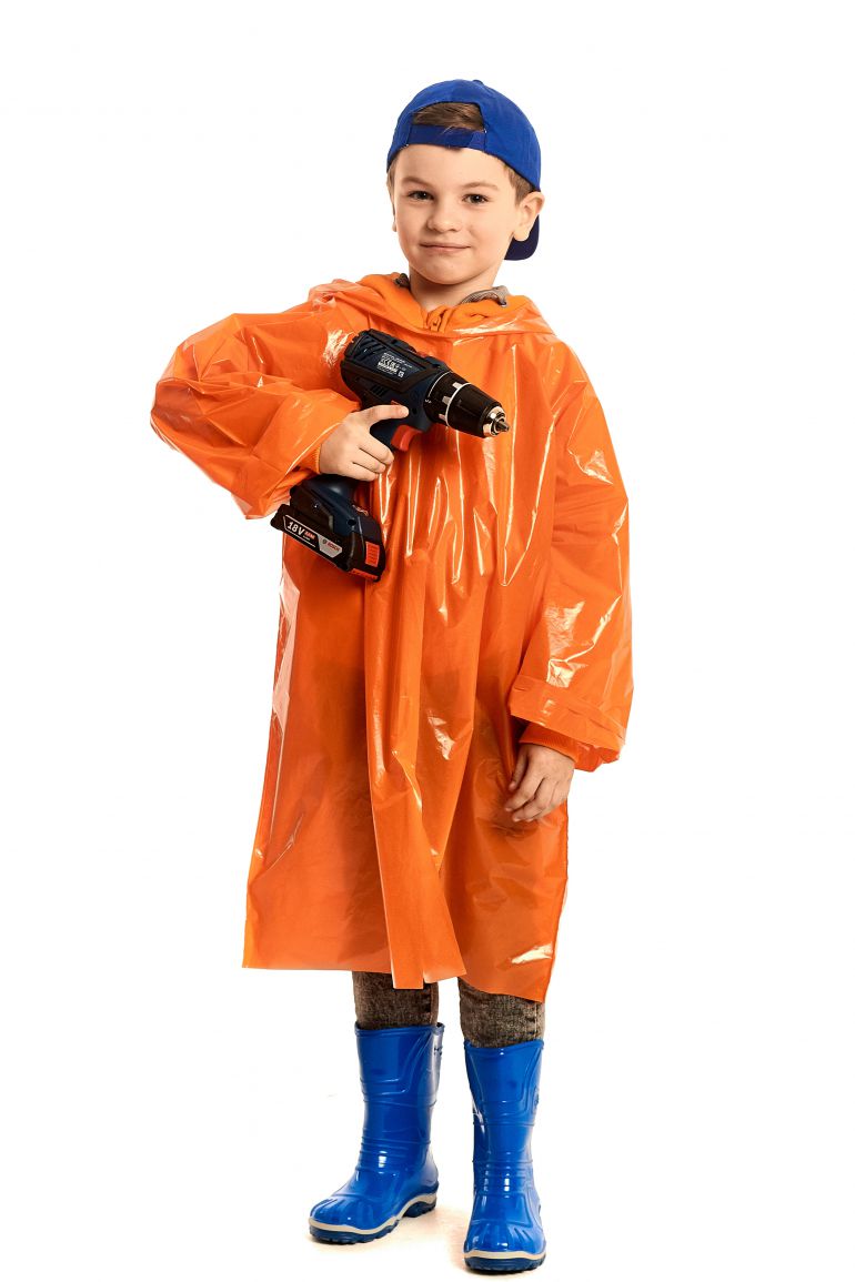 Оранжевый плащ-дождевик «Стандарт детский»
