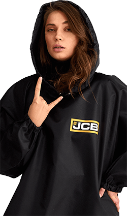Дождевик-плащ с логотипом на груди для «JCB»