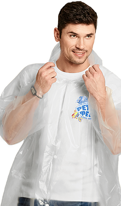 Дождевик-плащ с логотипом на груди для «РЕТРО ФЕСТ»