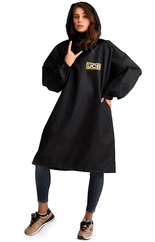 Чёрный дождевик-плащ-дождевик с логотипом «Артик»