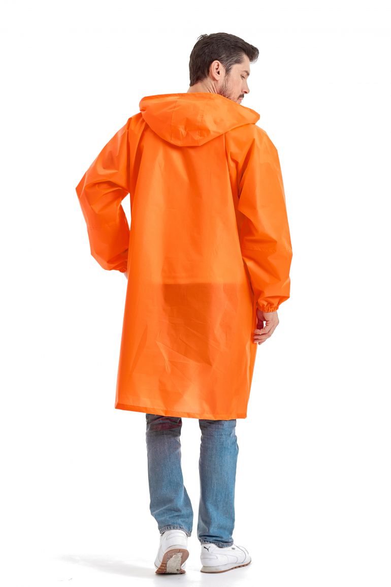 Флуоресцентно оранжевый плащ-дождевик «Спутник»