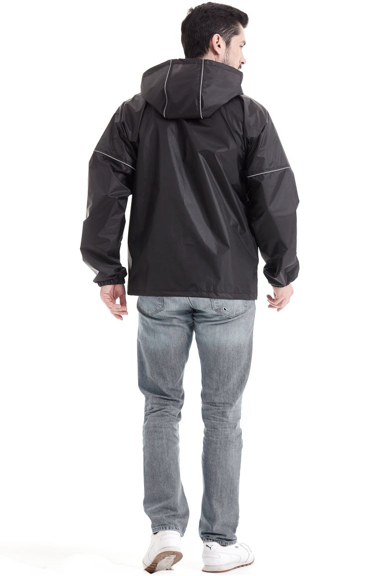 Чёрный куртка-ветровка «Лидер Блик»