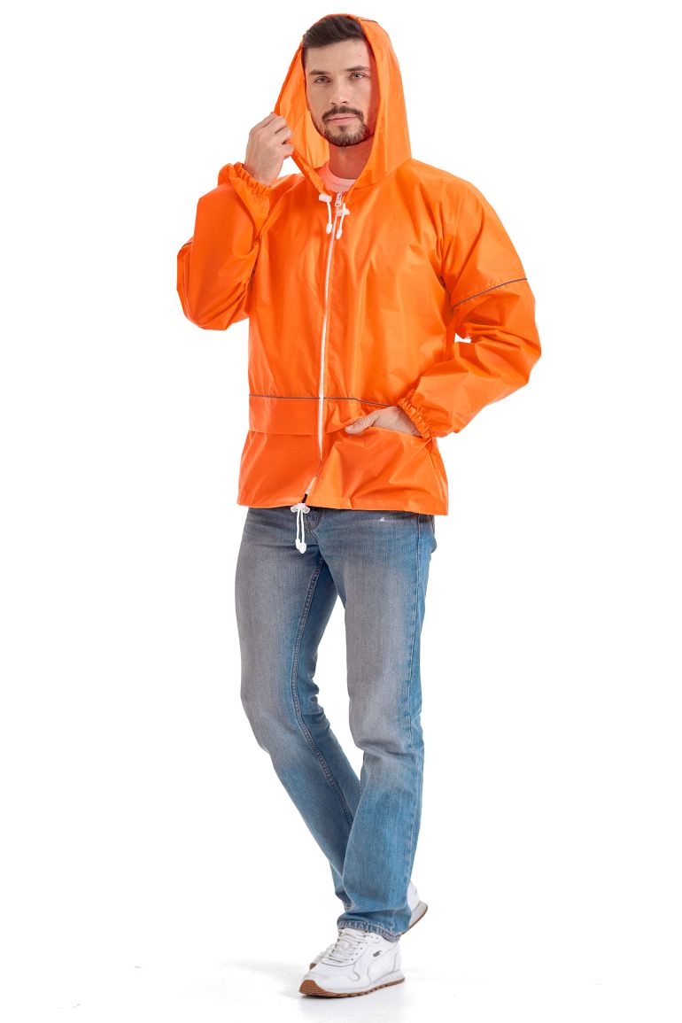 Флуоресцентно оранжевый куртка-ветровка «Лидер Блик»