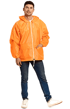 Оранжевый флюр дождевик-куртка «Лидер»