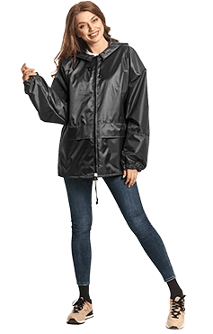 Серый дождевик-куртка «Лидер»