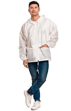 Белый дождевик-куртка «Лидер»