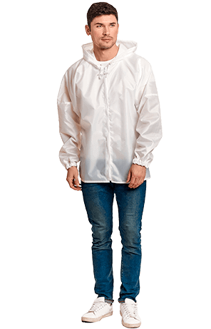 Белый дождевик-куртка «Промо»