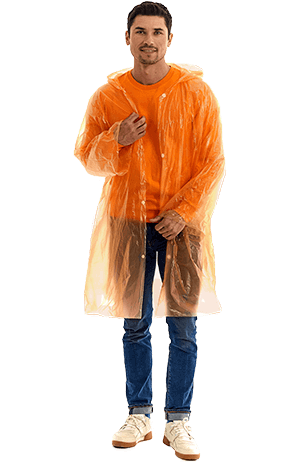 Оранжевый дождевик-плащ «Лайт»