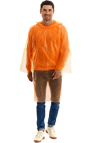 Оранжевый дождевик-плащ «Стаф»