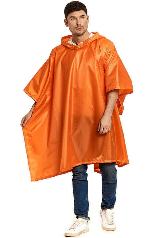Оранжевый дождевик-пончо «Скаут»