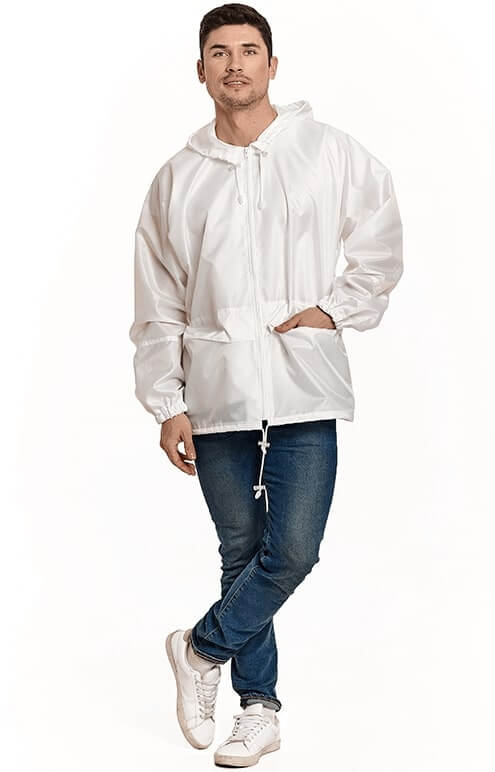 Белый дождевик-куртка «Лидер»