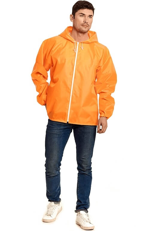 Оранжевый флюр дождевик-куртка «Промо»