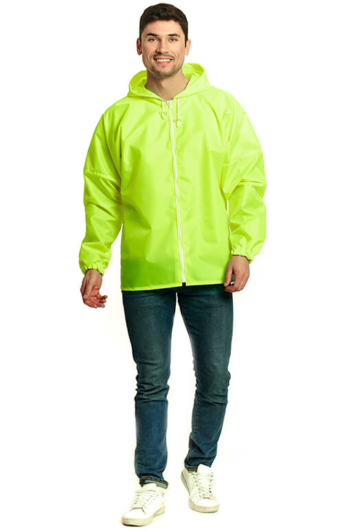 Жёлтый флюр дождевик-куртка «Промо»