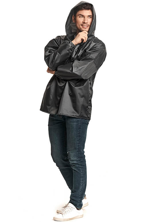 Серый дождевик-куртка «Промо»