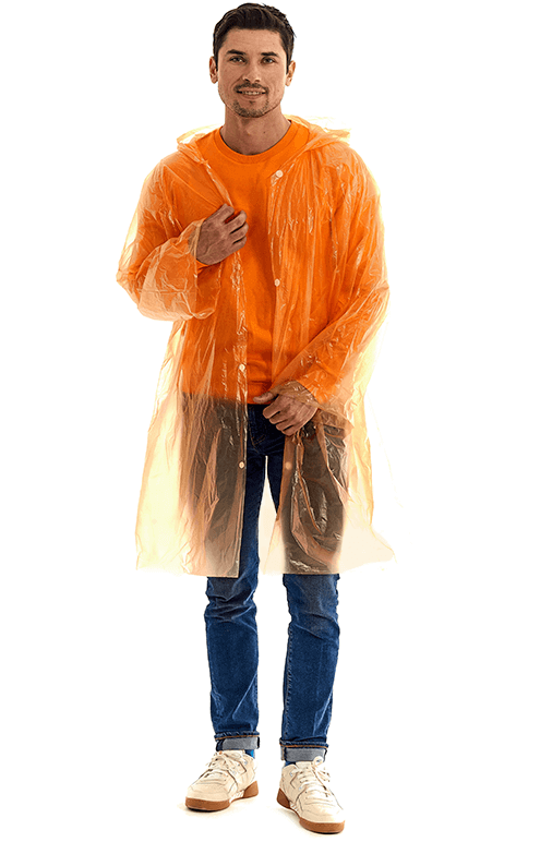Оранжевый дождевик-плащ «Лайт»