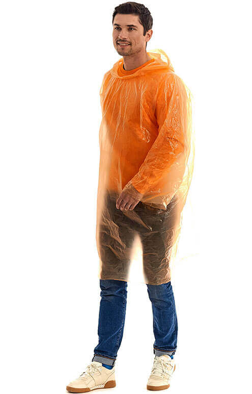 Оранжевый дождевик-плащ «Стаф»