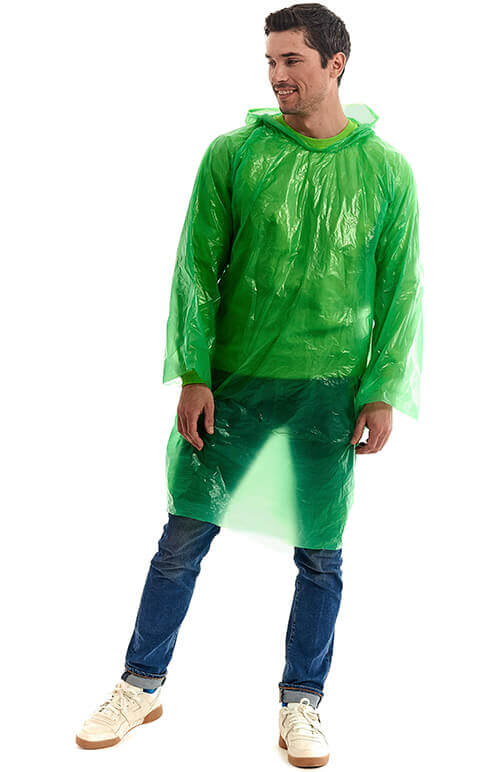 Зелёный дождевик-плащ «Стаф»