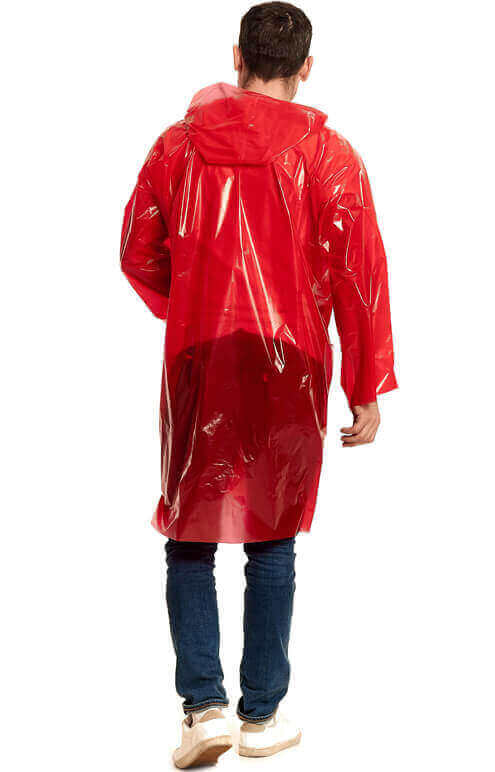 Красный дождевик-плащ «Стандарт»